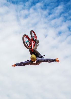 BMX Rider Mid-Air