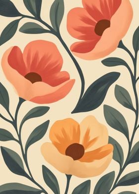 Boho Minimalist Floral Art