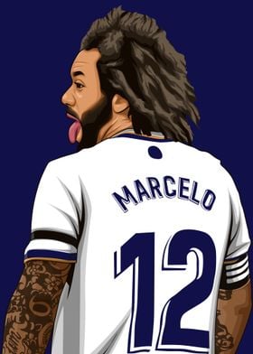 Marcelo Football Illustration