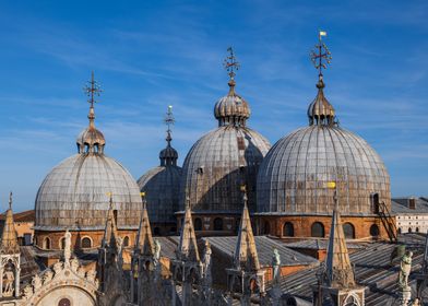 Domes of St Mark Basilica in Venice