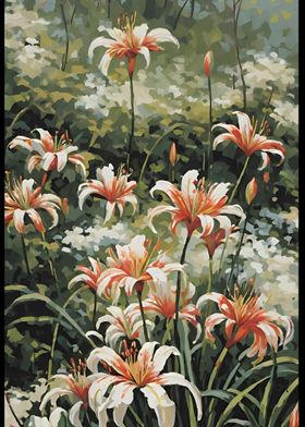 White and Orange Lilies