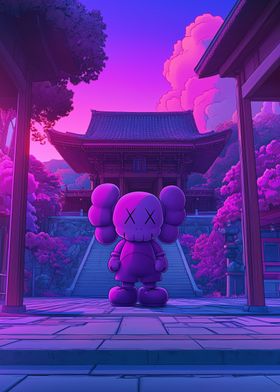 KAWS in Japanese Temple