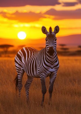 Zebra Sunset