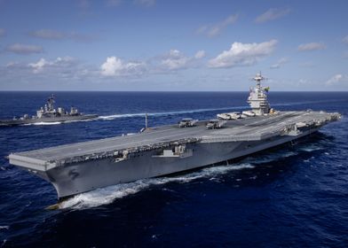 Aircraft Carrier at Sea