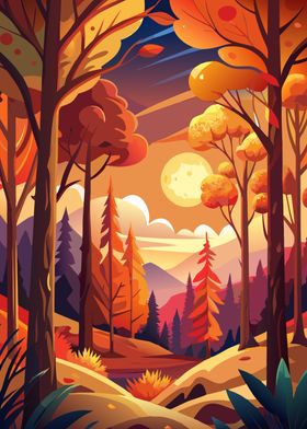 Autumn Forest Landscape