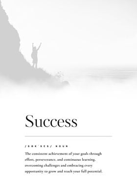 Success Definition Poster Dictionary art