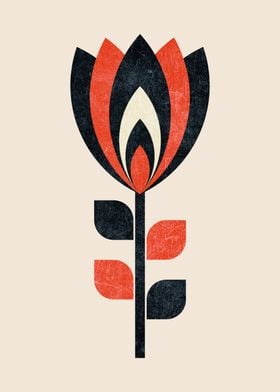 Geometric Flower Art Print