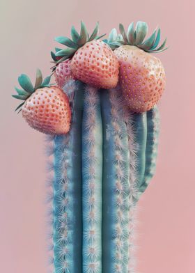 Cactus with Strawberries