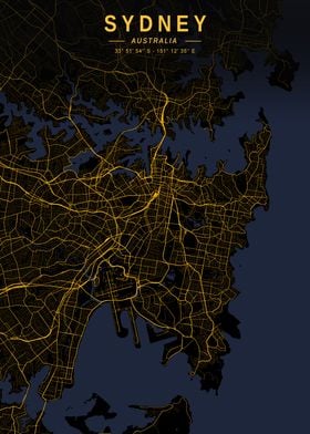 Sydney Golden City Map