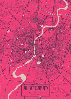 Ahmedabad City Map Blossom