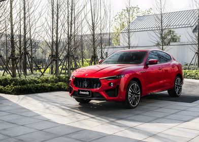 Red Maserati Levante SUV