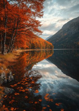 Autumn Lake Reflection