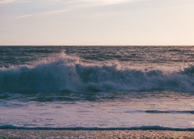 Ocean Waves at Sunset