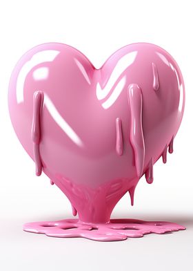 Melting Pink Heart