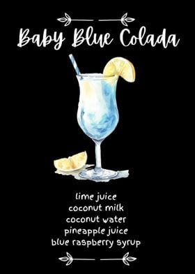 Baby Blue Colada Cocktail