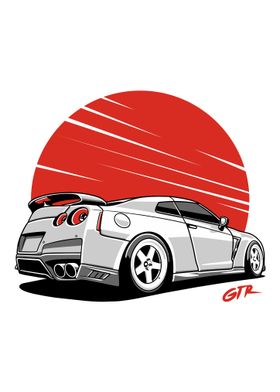 Nissan GTR Illustration