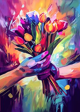 Colorful Tulip Bouquet