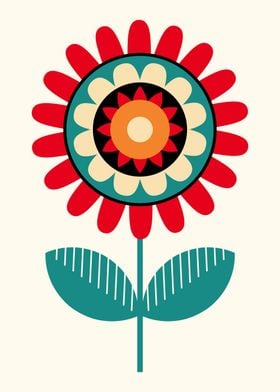 Retro Flower Illustration