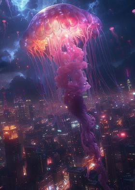 Jellyfish Over City