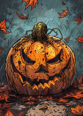 Evil Pumpkin Illustration