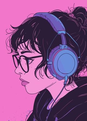 Girl with Headphones