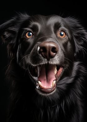 Black Dog Portrait