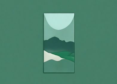 Green Mountain Landscape Art