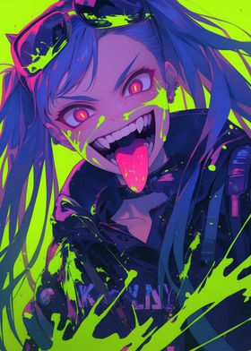 Neon Anime Girl