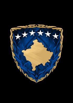 Kosovo Flag Shield