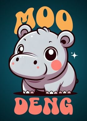 Moo Deng Cute Pygmy Baby Hippo