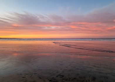 Pink Sunset Famara Beach