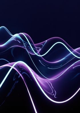 Abstract Neon Waves