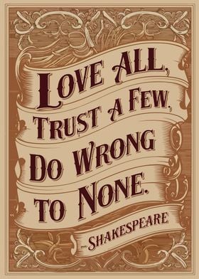 Shakespeare Quote Poster