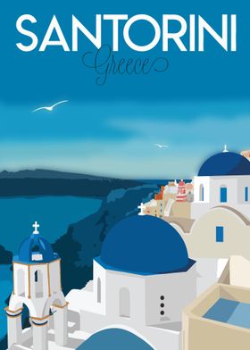 Santorini Greece Poster