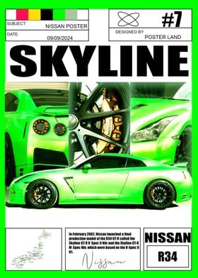 Green Nissan Skyline R34