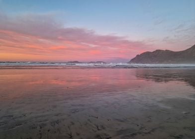 Pink Sunset Famara Beach