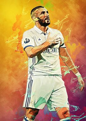 Karim Benzema Football Art