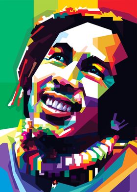 Bob Marley Pop Art Portrait