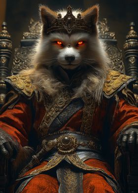 Fox King on Throne