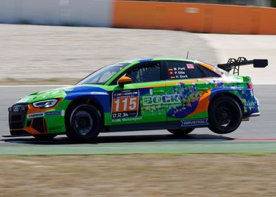 Audi A4 Race Car on Track