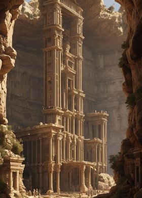 Ancient Temple in Canyon