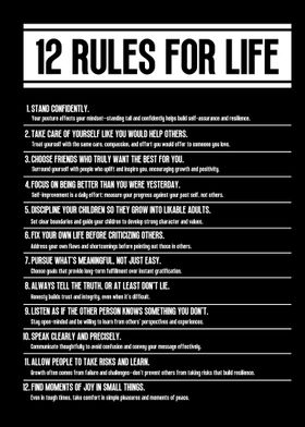 12 Rules for Life Poster