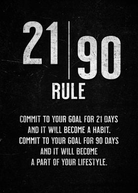 21 90 Rule Poster