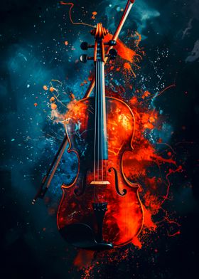 Violin in Splatter