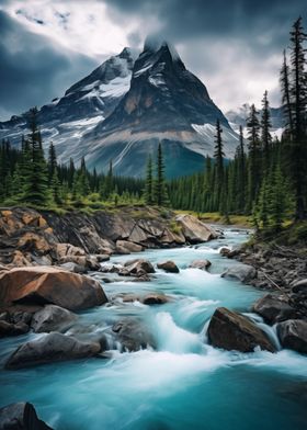 Mountain River Landscape