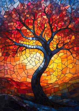 Stained Glass Tree