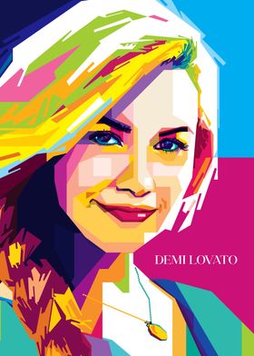 Demi Lovato Pop Art Portrait