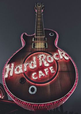 Hard Rock Cafe Guitar Sign