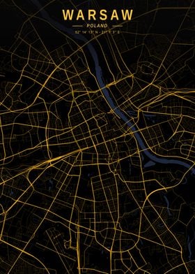 Warsaw Golden City Map