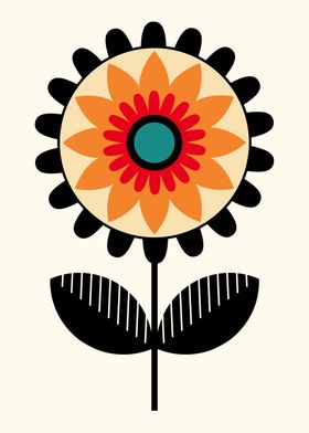 Retro Flower Illustration